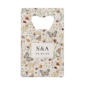 Boho Floral Wedding Kredietkaart Flessenopener (Achterkant)