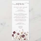 Boho Floral Wedding Menu (Voorkant)