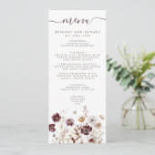 Boho Floral Wedding Menu (Staand voorkant)