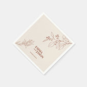 Boho Floral Wedding Napkins Servet (Hoek)