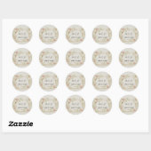 Boho Floral Wedding & Pre-Wedding Ronde Sticker (Vel)