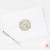 Boho Floral Wedding & Pre-Wedding Ronde Sticker (Envelop)