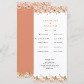 Boho Floral Wedding Programma (Voorkant / Achterkant)