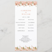 Boho Floral Wedding Programma (Voorkant)