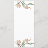 Boho Floral Wedding Programma (Achterkant)