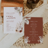 Boho Floral Wedding Programme