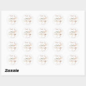 Boho Floral Wedding Ronde Sticker (Vel)