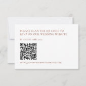 Boho Floral Wedding RSVP Kaart met QR-code Notitiekaartje (Achterkant)