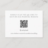 Boho Floral Wedding RSVP QR Code Carte de réponse (Dos)