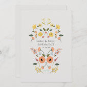 Boho Floral Wedding Save the Date (Voorkant / Achterkant)