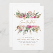 Boho Floral Wedding Save the Date (Voorkant / Achterkant)