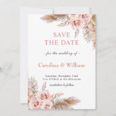 Boho Floral Wedding Save The Date (Voorkant)