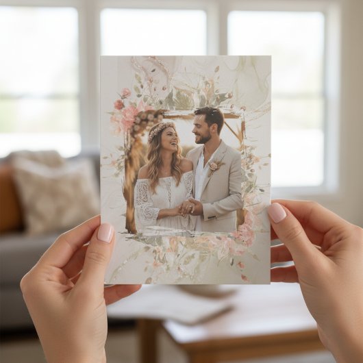 Boho Floral Wedding Save the Date