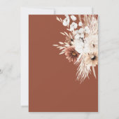 Boho Floral Wedding Seating Charts Card Kaart (Achterkant)