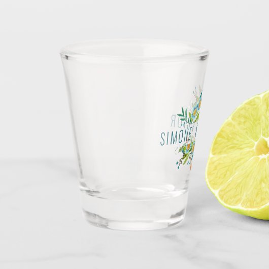Boho Floral Wedding Shot Glas (Links)