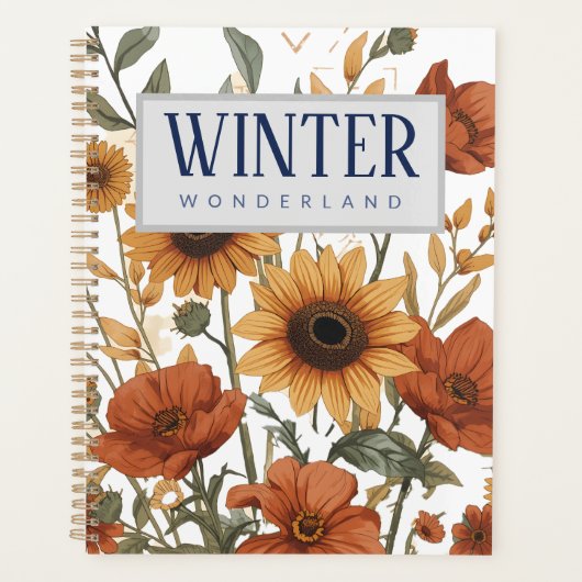 Boho Floral Weekly Planner | terracotta tonen (Voorkant)