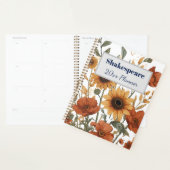 Boho Floral Weekly Planner | Tons Terracotta (Devant avec enveloppe)