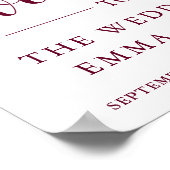 Boho Floral | Welkomstteken voor bruiloft Poster (Hoek)