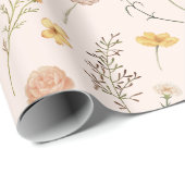 Boho Floral Wildflower Cadeaupapier (Rol Hoek)