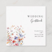 Boho Floral wildflower wedding Informatiekaartje (Voorkant)