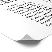 Boho Floral wildflower wedding Seating Chart Poster (Hoek)