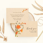 Boho Floral Wildflowers Wedding Dank u kaarten