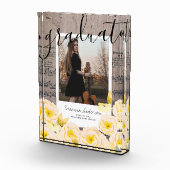 Boho Floral Wood Music Afstuderen Fotoblok (Rechts)