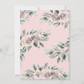 Boho Floral Woodland Animals Baby shower per post Kaart (Achterkant)