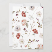 Boho Floral Wreath Wedding Kaart (Achterkant)