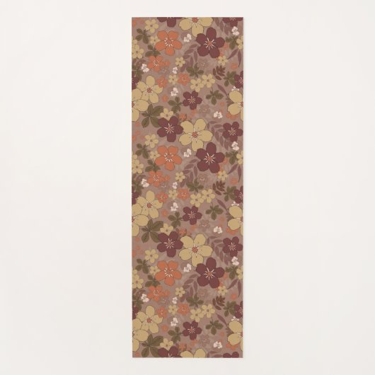 Boho Floral Yoga Mat (Voorkant)