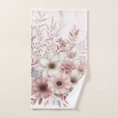 Boho Florals avec un mélange de rose (Serviette à main)
