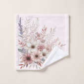 Boho Florals avec un mélange de rose (Gant de toilette)