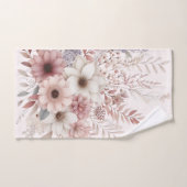 Boho Florals avec un mélange de rose (Serviette à main)