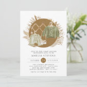 Boho Florals Baby shower Invitation (Debout devant)