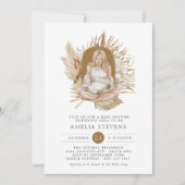 Boho Florals Baby shower Invitation (Devant)