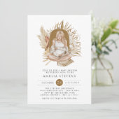 Boho Florals Baby shower Invitation (Debout devant)