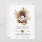 Boho Florals Baby shower Invitation (Devant)