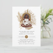 Boho Florals Baby shower Invitation (Debout devant)