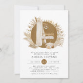 Boho Florals Baby shower Invitation (Devant)