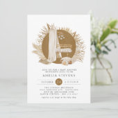 Boho Florals Baby shower Invitation (Debout devant)