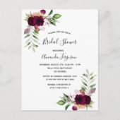 Boho florals bridal doucheuitnodiging briefkaart (Voorkant)