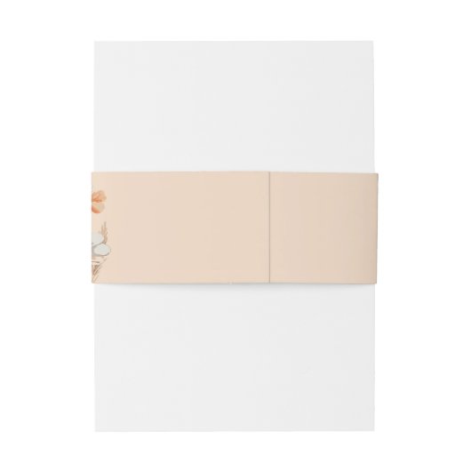 Boho Florals Bruiloft Bestek Band Bohemian Uitnodigingen Wikkel (Achterkant Voorbeeld)