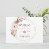 Boho Florals & Deer Antlers Enregistrer Les Cartes (Debout devant)