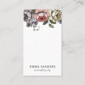 Boho Florals Élevant Bijoux Cartes d'affichage (Devant)
