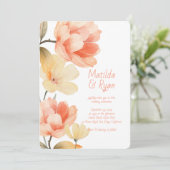 Boho Florals Faire-part de mariage (Debout devant)