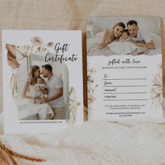 Boho Florals | Photo Arch | Carte cadeau photo