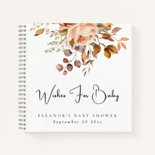 Boho Florals Souhaite Un Livre D'Invité Baby showe
