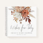 Boho Florals Souhaite Un Livre D'Invité Baby showe (Devant)