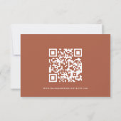 Boho floraux en terre cuite QR Code Mariage RSVP (Dos)