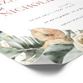 Boho Flore foncé verdure | AFFICHE DE BIENVENUE MA (Coin)